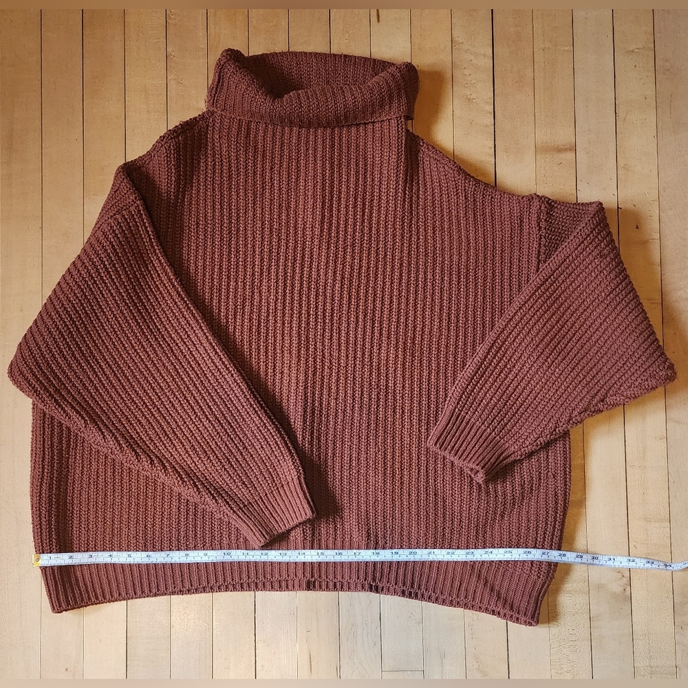 Cozy Brown Free People Turtleneck Sweater